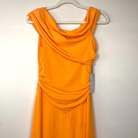 NWT Bailey 44 Dani Gown Off the Shoulder Maxi Dress Sangria Orange Small - Picture 5 of 11